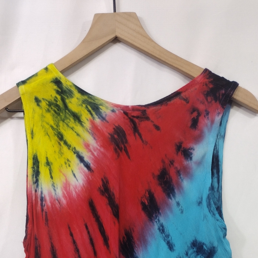 NWT Ace Fashion Tie Dye Dress Women's OS Multicolor Artsy Retro Boho 90s Y2K - Picture 5 of 9